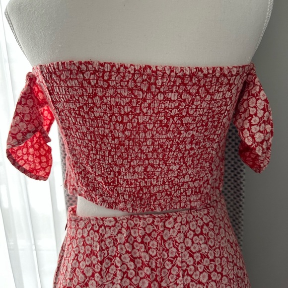 Abercrombie & Fitch Floral Cropped Top - Red - Picture 5 of 6